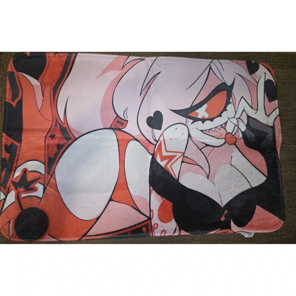 Cherri Bomb FLOOR Mat Desk Rug Matches Hazbin Hotel Valentine's 2023 Playmat
